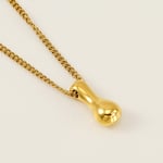 Gold color / 1 Piece Simple Series Daily Letter I Titanium Steel  Gold Color Unisex Pendant Necklaces Picture9